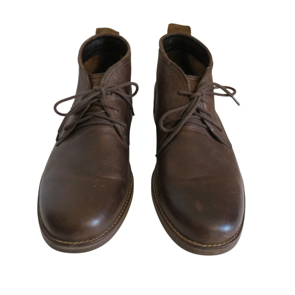 Cole Haan Mens Charles Brown Leather Chukka Boots‎ C11847 Size 9.5 M